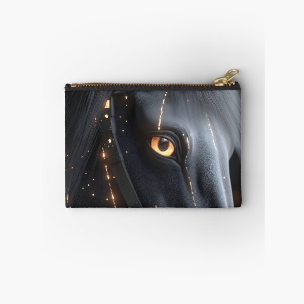Item preview, Horse Cyber Noir Amber Eye Futuristic Bridle Glow designed and sold by mildaclairmo.