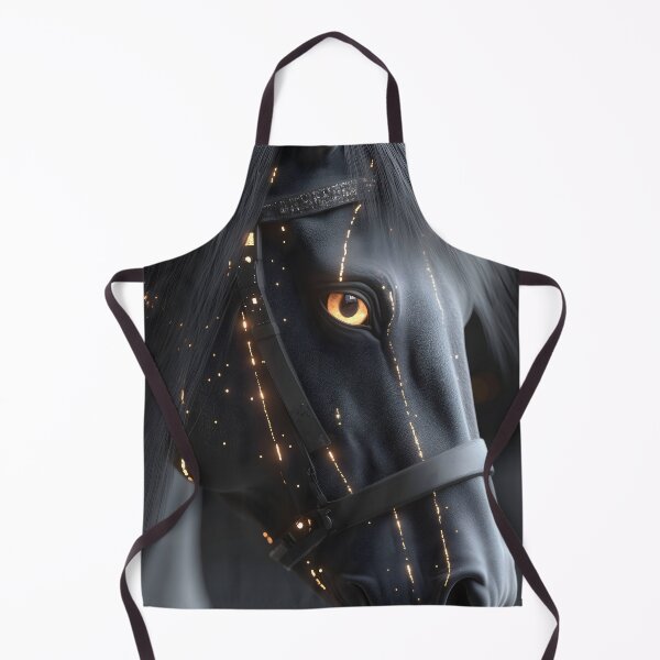 Item preview, Horse Cyber Noir Amber Eye Futuristic Bridle Glow designed and sold by mildaclairmo.