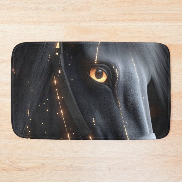 Item preview, Horse Cyber Noir Amber Eye Futuristic Bridle Glow designed and sold by mildaclairmo.