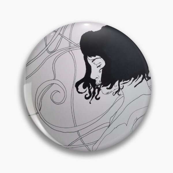 Item preview, Melancholy Girl Minimalist Fine Line Art designed and sold by Mvicen.