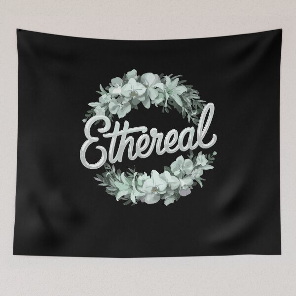 Item preview, Ethereal Floral Orchid Wreath Aesthetic Botanical Flowers designed and sold by yoddel.