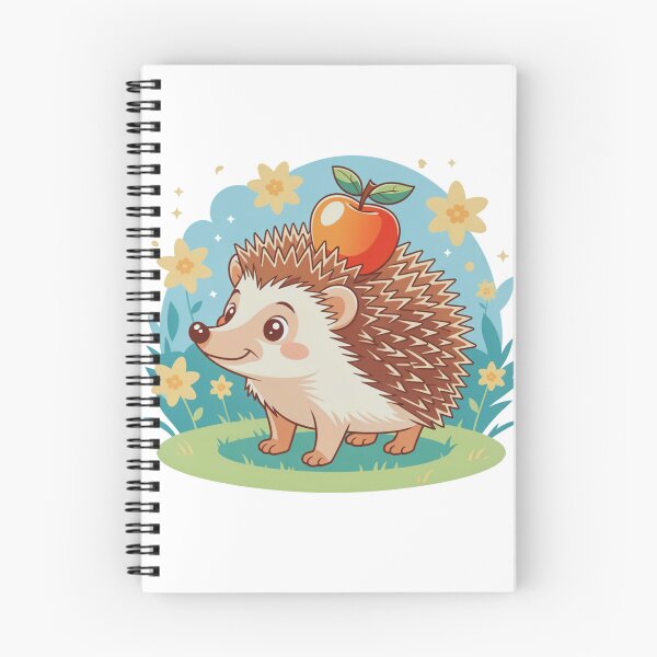 Item preview, Cute Cartoon Hedgehog with Apple Kawaii Woodland Animal Graphic designed and sold by Gabe1983.