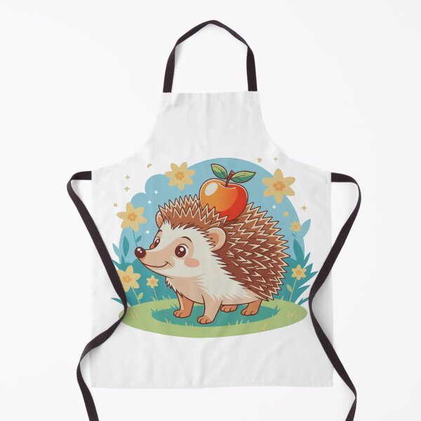 Item preview, Cute Cartoon Hedgehog with Apple Kawaii Woodland Animal Graphic designed and sold by Gabe1983.