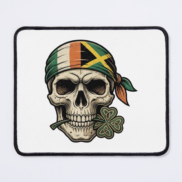 Item preview, Funny St Patricks Day Irish Rasta Skull designed and sold by ArtDesignTp.