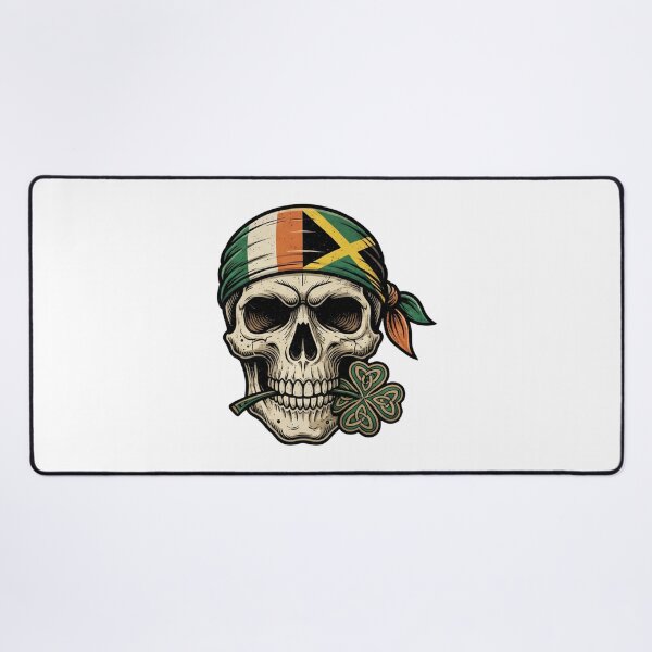 Item preview, Funny St Patricks Day Irish Rasta Skull designed and sold by ArtDesignTp.