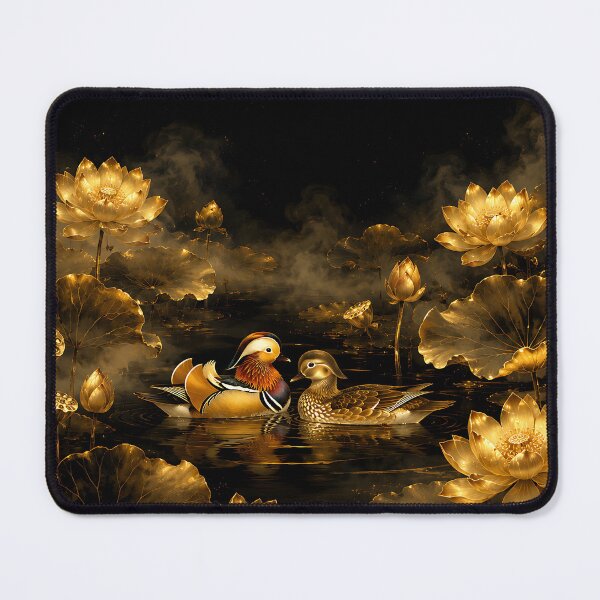 Item preview, Korean Folk Art Mandarin Ducks & Lotus - Eternal Love and Harmony Wall Art designed and sold by K-Tradition.