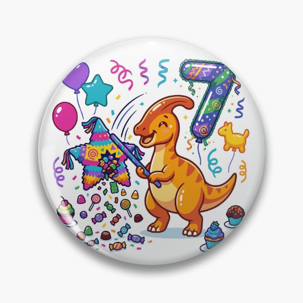 Item preview, 7th Parasaur birthday with piñata dino lover designed and sold by Tronstell.