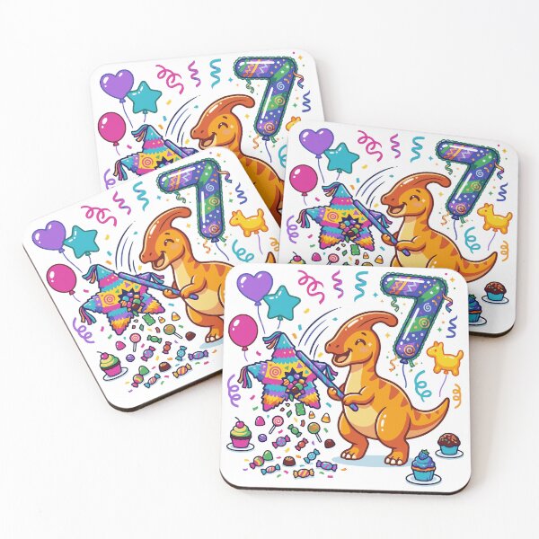 Item preview, 7th Parasaur birthday with piñata dino lover designed and sold by Tronstell.