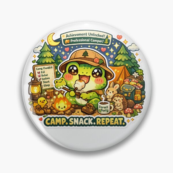 Item preview, Kawaii Frog Camper Alpine Outdoor Cozy Aesthetic designed and sold by Cozy404Lab.
