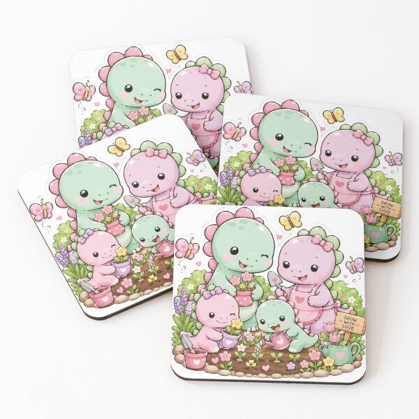 Item preview, Cute Dinosaur Family Gardening Art designed and sold by PriyankaSonara.