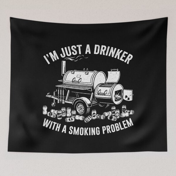 Item preview, Drinker With A Smoking Problem Funny BBQ Pitmaster designed and sold by SiarheiYur.
