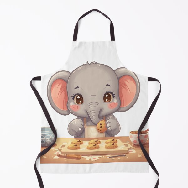 Item preview, A Cute Elephant Baking Cookies - Pastel colored sticker designed and sold by DigitfanStudio.