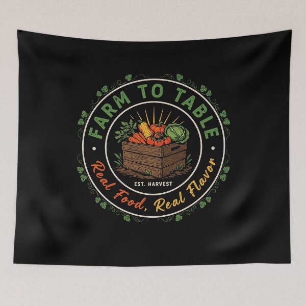 Item preview, Farm To Table Real Food Real Flavor Harvest Veggie Crate designed and sold by yoddel.