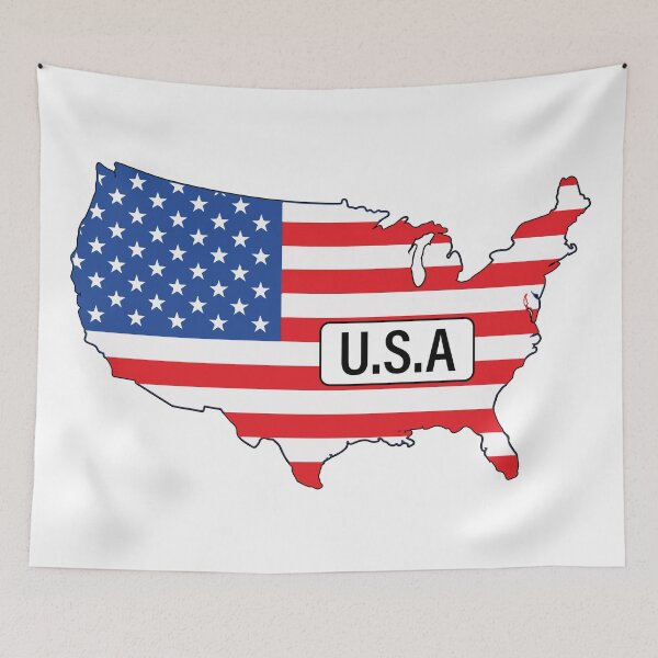 Item preview, USA Flag Map designed and sold by Love, Amy.