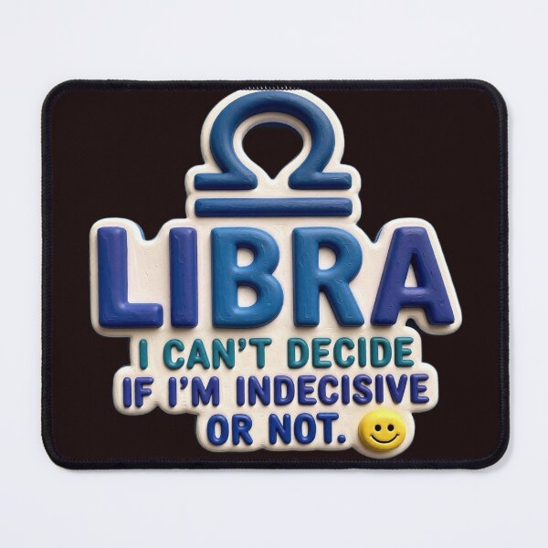 Item preview, Libra I Can't Decide colorful typographic funny zodiac design designed and sold by SmashingDeals.