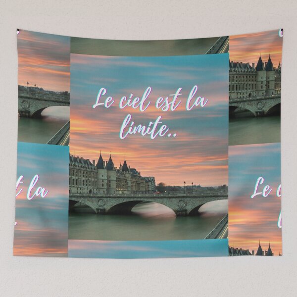 Item preview, Sky is not the limit - popular french quotes theme gifts  designed and sold by RebelliousRosee.