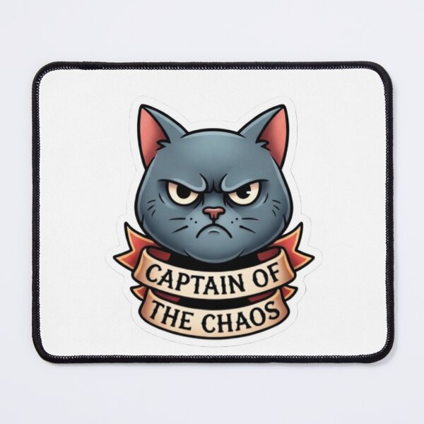 Item preview, Grumpy Cat Captain of Chaos Funny Family designed and sold by hjunshop.