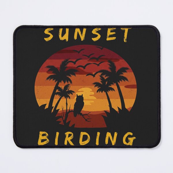 Item preview, Retro 80s Distressed Typography Sunset Birding and Owl Silhouette Vintage Tropical Gift designed and sold by NestTrailCo.