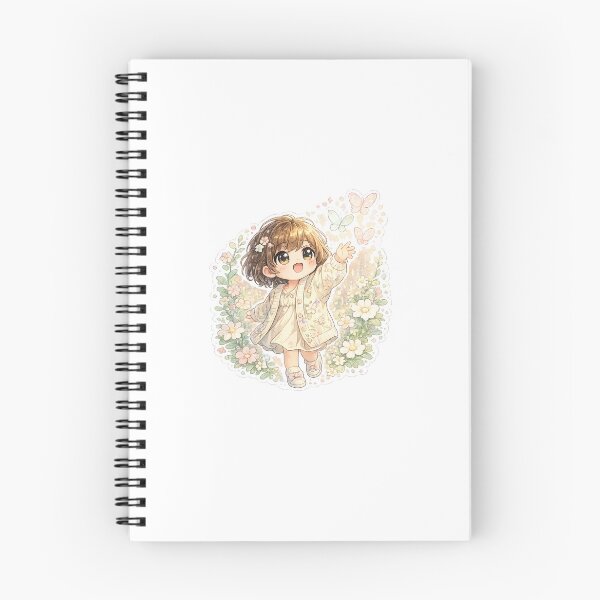 Item preview, Butterfly Garden Girl – Cute Kawaii Sticker designed and sold by blossomfun.