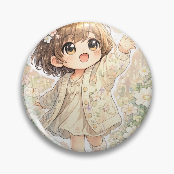 Item preview, Butterfly Garden Girl – Cute Kawaii Sticker designed and sold by blossomfun.
