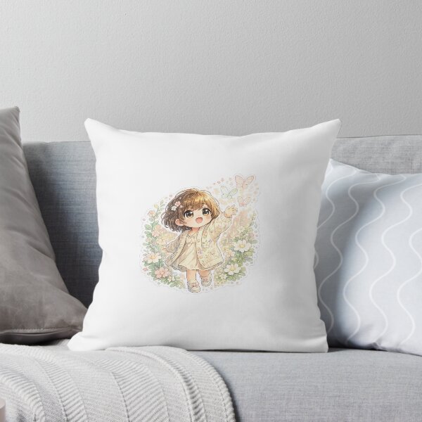 Item preview, Butterfly Garden Girl – Cute Kawaii Sticker designed and sold by blossomfun.