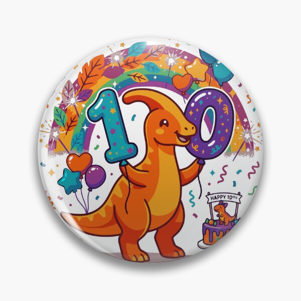 Item preview, 10th Parasaur birthday rainbow designed and sold by Tronstell.