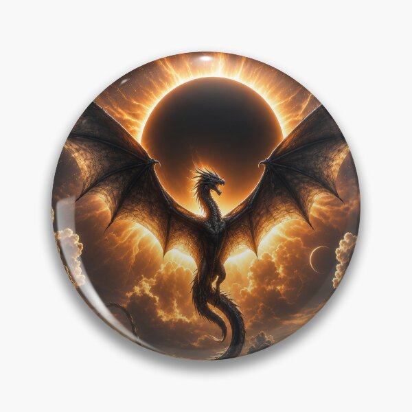 Item preview, Solar Eclipse Dragon | Celestial Fantasy Wall Art designed and sold by DrakariArt.