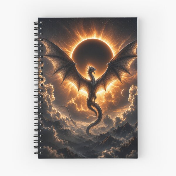 Item preview, Solar Eclipse Dragon | Celestial Fantasy Wall Art designed and sold by DrakariArt.