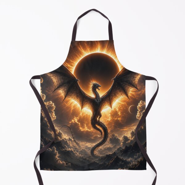 Item preview, Solar Eclipse Dragon | Celestial Fantasy Wall Art designed and sold by DrakariArt.