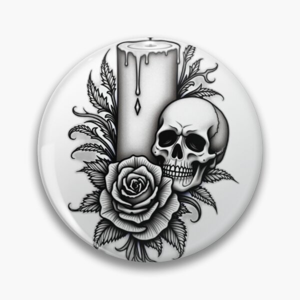 Item preview, manual TAT gothic ornamental gothic candle and skull 20260705 1625 00014 .png designed and sold by Qubivibe.