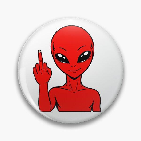 Item preview, ZORGO Alien Middle Finger – Funny Space Alien Attitude Sticker designed and sold by The-Visitors.