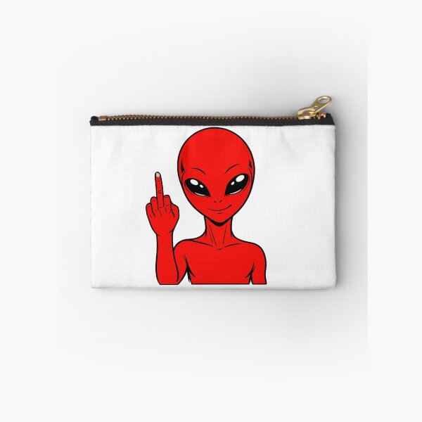 Item preview, ZORGO Alien Middle Finger – Funny Space Alien Attitude Sticker designed and sold by The-Visitors.
