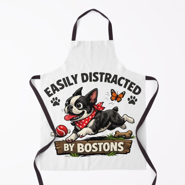 Item preview, Easily Distracted by Boston Terriers – Cute Funny Boston Terrier Dog Lover designed and sold by SidTastic .