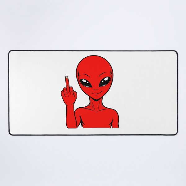 Item preview, ZORGO Alien Middle Finger – Funny Space Alien Attitude Sticker designed and sold by The-Visitors.