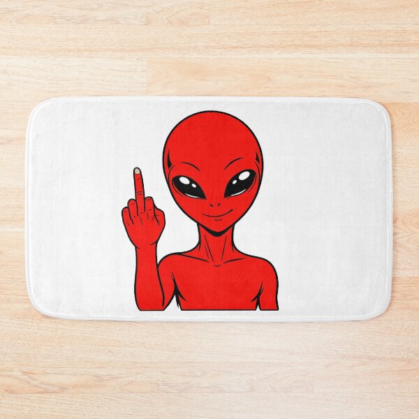 Item preview, ZORGO Alien Middle Finger – Funny Space Alien Attitude Sticker designed and sold by The-Visitors.