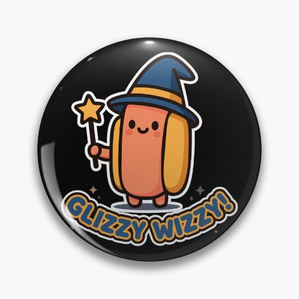 Item preview, "Glizzy Wizzy!" Hotdog Wizard Funny Kawaii Food Pun Magic Art designed and sold by CLUB SODA KID DESIGNS.