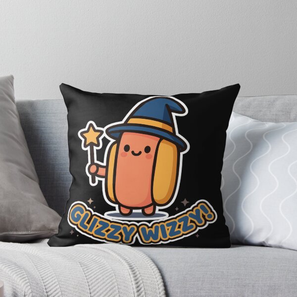 Item preview, "Glizzy Wizzy!" Hotdog Wizard Funny Kawaii Food Pun Magic Art designed and sold by CLUB SODA KID DESIGNS.
