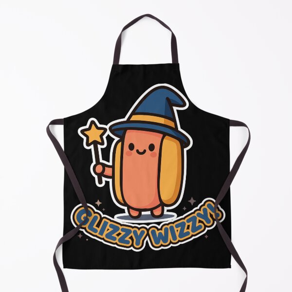 Item preview, "Glizzy Wizzy!" Hotdog Wizard Funny Kawaii Food Pun Magic Art designed and sold by CLUB SODA KID DESIGNS.