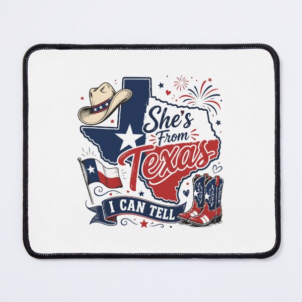 Item preview, She's From Texas I Can Tell – Texas Cowgirl T-Shirt Design designed and sold by ucpstudio.