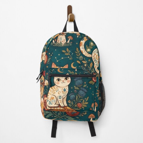 Item preview, Cute Floral Cat Pattern | Boho Folk Art Cats designed and sold by Iampoji.