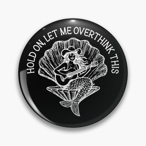 Item preview, Hold On Let Me Overthink This - Funny Mermaid Cowboy Hat Guitar designed and sold by the-Z3nith.