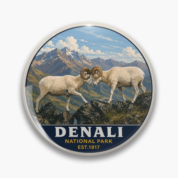 Item preview, Denali National Park Retro Mountain Wilderness designed and sold by Gideon Emmerich.