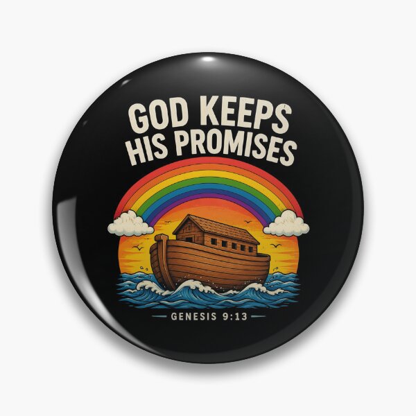 Item preview, Noah Ark Rainbow Jesus Christian God Keeps His Promises designed and sold by OlakunleOloroz.