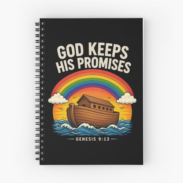 Item preview, Noah Ark Rainbow Jesus Christian God Keeps His Promises designed and sold by OlakunleOloroz.
