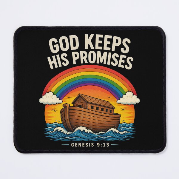 Item preview, Noah Ark Rainbow Jesus Christian God Keeps His Promises designed and sold by OlakunleOloroz.