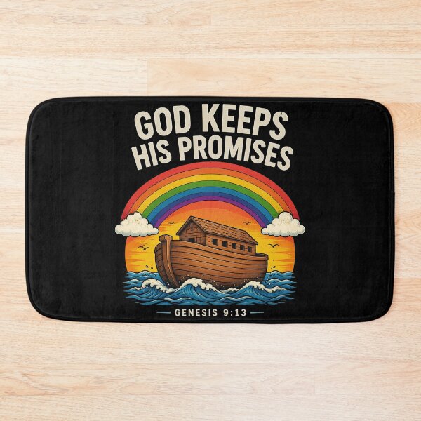 Item preview, Noah Ark Rainbow Jesus Christian God Keeps His Promises designed and sold by OlakunleOloroz.