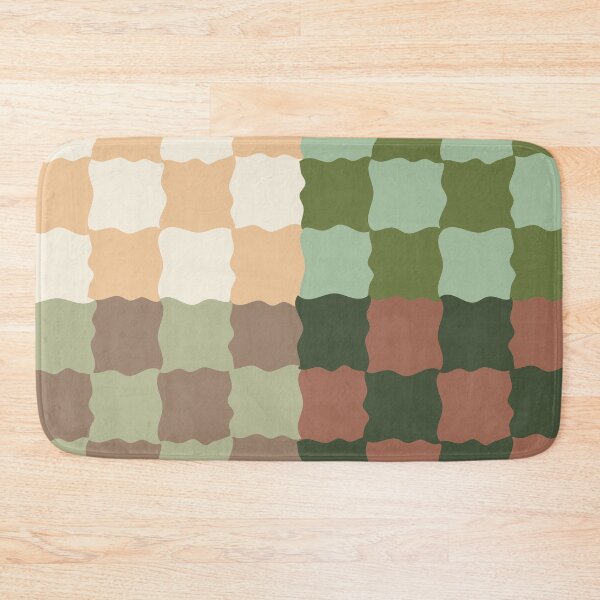 Item preview, Retro Sage Checkerboard Scallop Pattern | Cottagecore Geometric Decor designed and sold by nineFlorals.