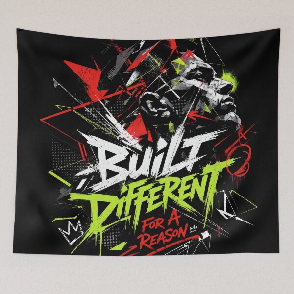 Item preview, T-Shirt - Sticker - Built Different Graffiti Power designed and sold by ForeverPrintsOK.
