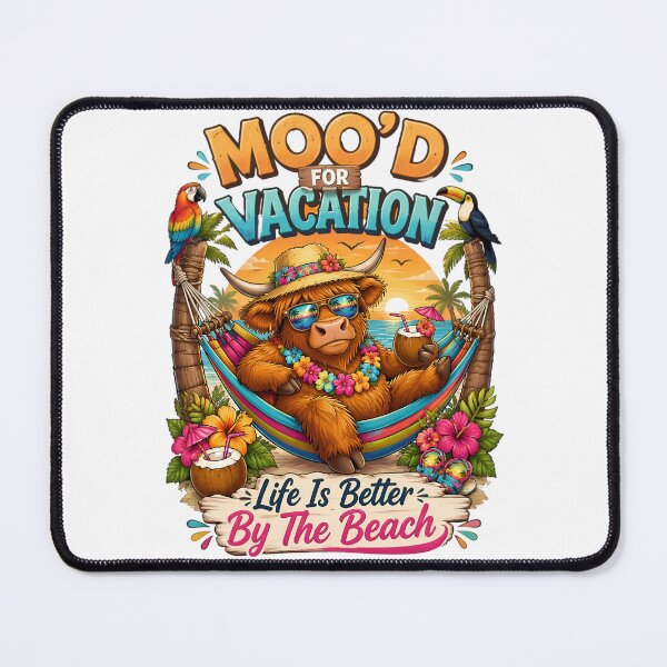 Item preview, Moo'd For Vacation Highland Cow Beach designed and sold by Sovereign Supply Co..