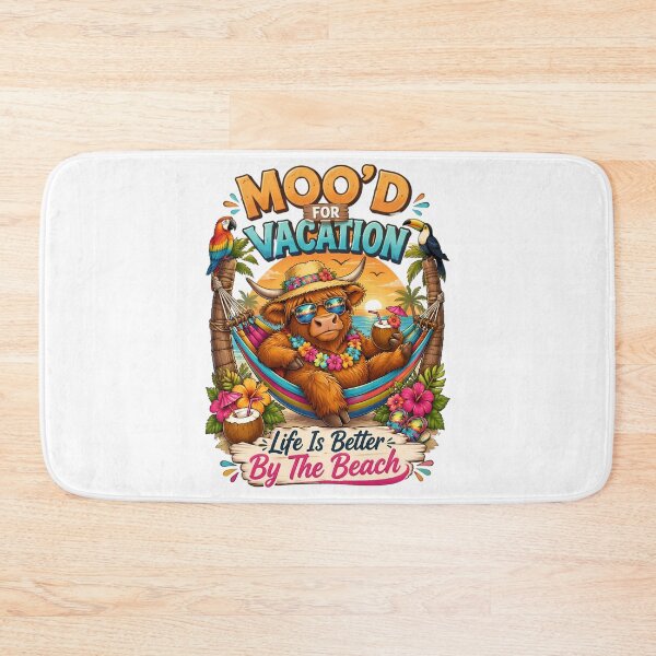 Item preview, Moo'd For Vacation Highland Cow Beach designed and sold by Sovereign Supply Co..